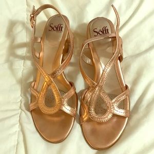 Sofft Rose Gold Wedges